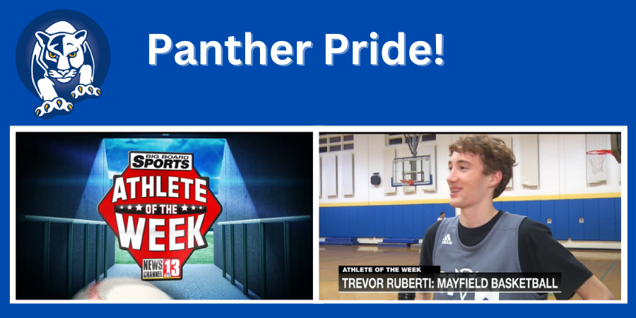 WNYT Athlete of the Week graphic and picture of Trevor Ruberti