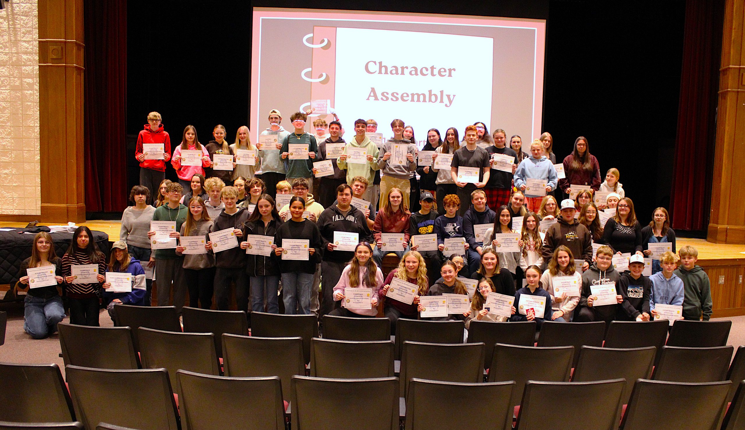 Jr/Sr High School First Quarter Character Awards