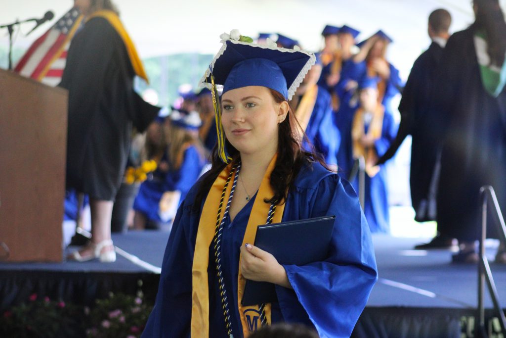 Graduate holding a diploma