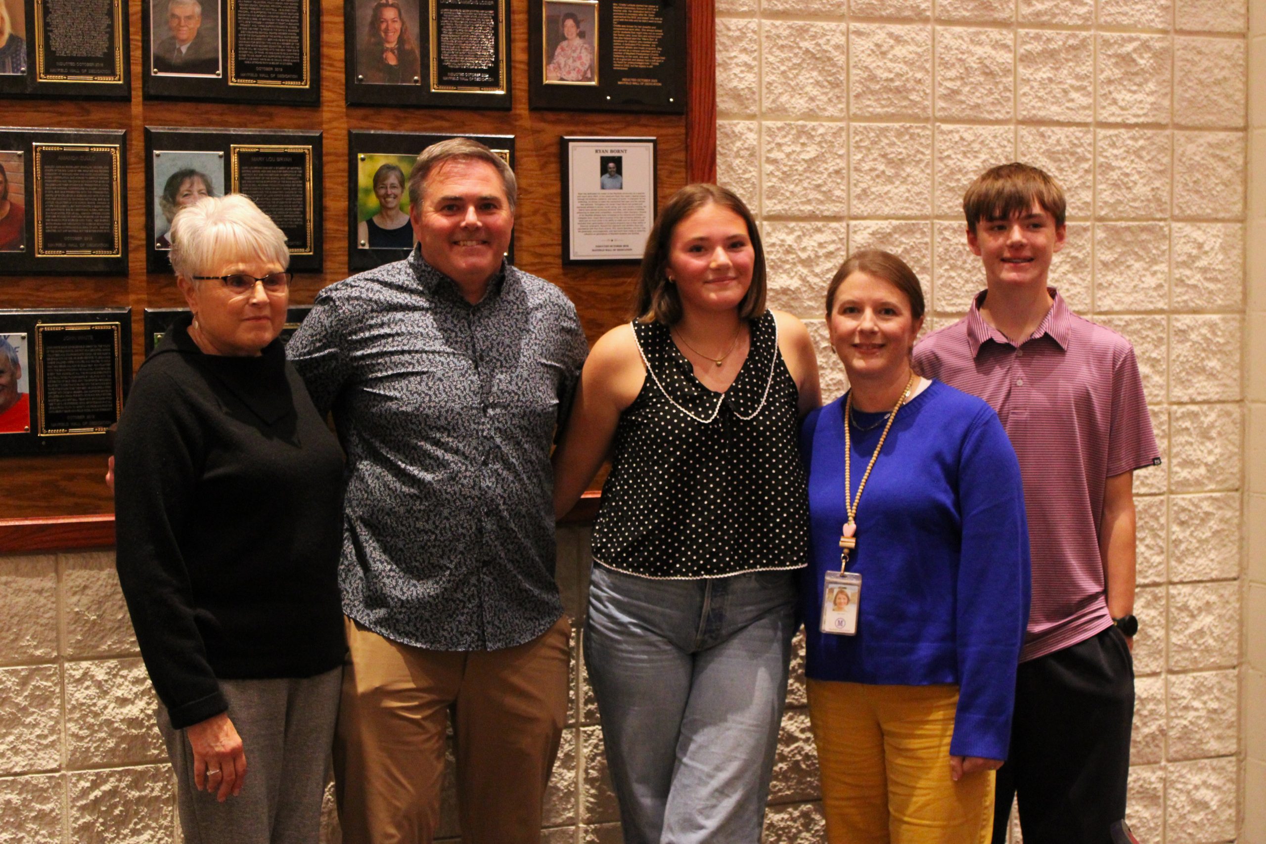 Mayfield Inducts Longtime Teacher in Wall of Dedication