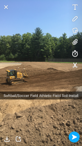 Softball/soccer athletic field soil installation