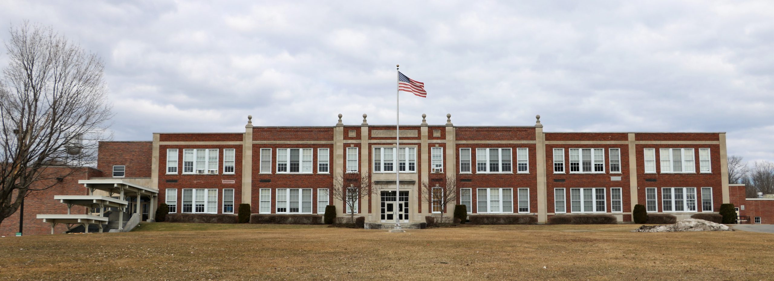 Front of junior senior high school building