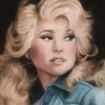 Student painting of singer Dolly Parton