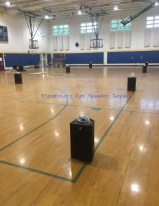 sound system in the elementary gym