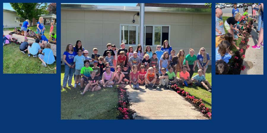 Third grade students and staff planted a walkway of begonias in memory of teacher Kimberly Mashhadi during their last day of school. The flowers are growing beautifully.