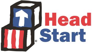 logo with red, white and blue blocks saying Head Start
