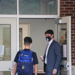 Student entering school