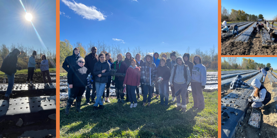 Students at Regional Food Bank