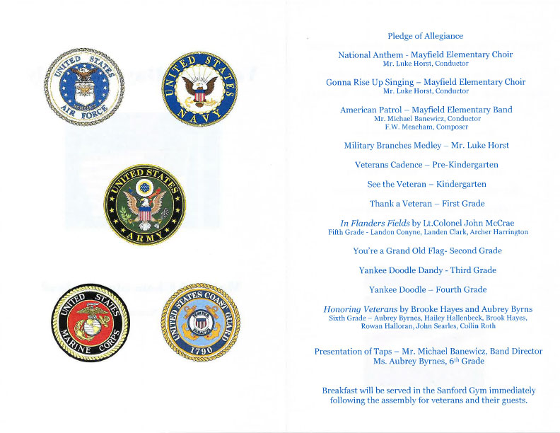 Veterans Day program
