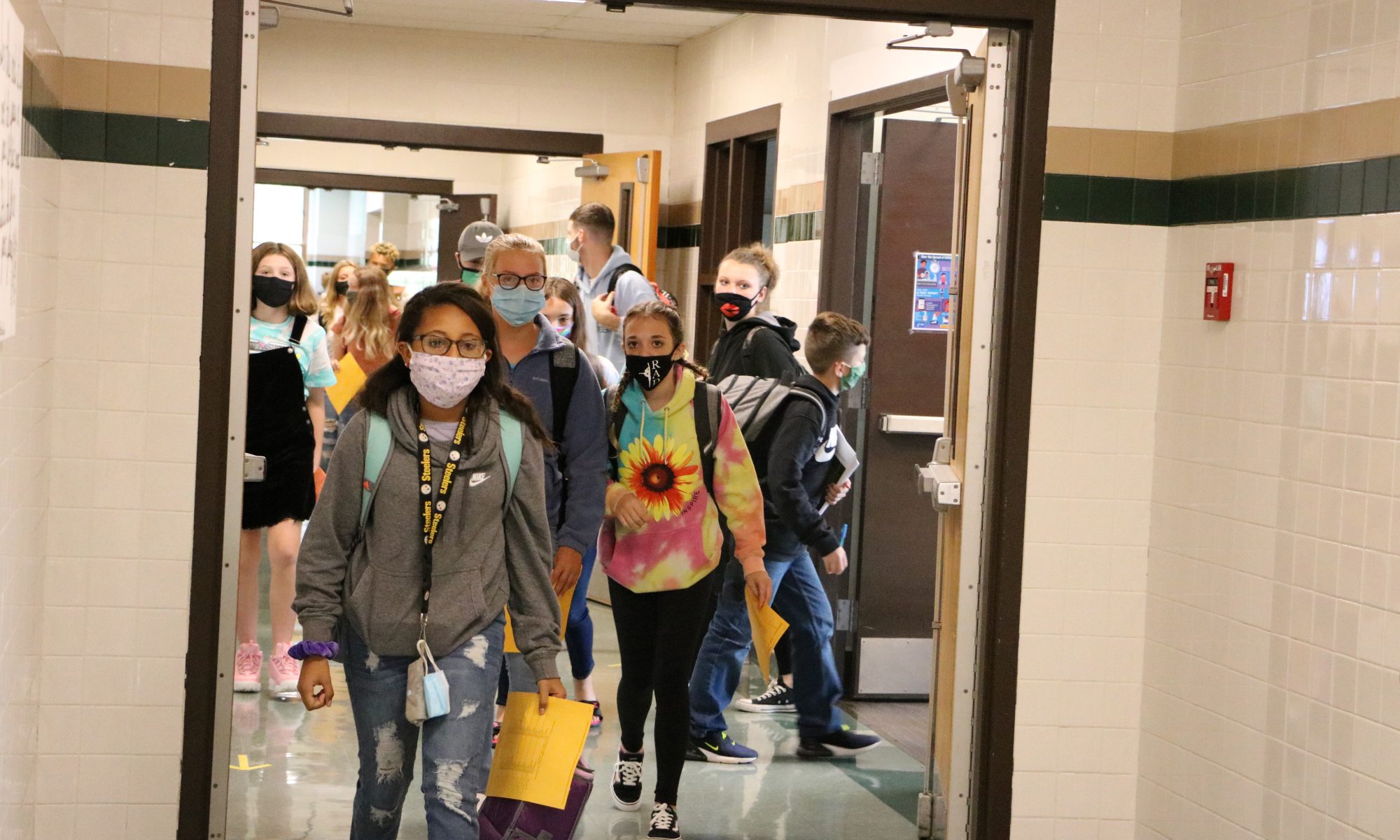 Students in hallway