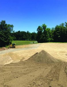 Softball field work