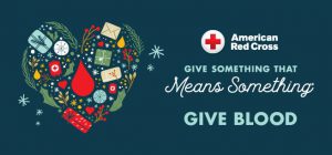 American Red Cross. Give something that means something. Give blood.