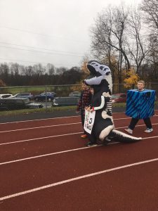 Large creature running on track