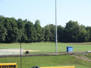 Soccer field grass is in and nearly usable.