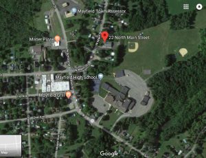 Google map showing location of Mayfield Jr./Sr. High School