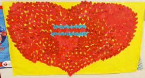 Bulletin Board with hearts