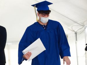 Student receives diploma