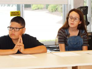 Students sitting in class